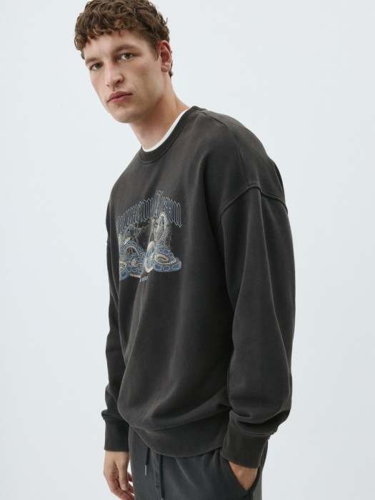 свитшот с принтом из коллаборации  x союзмультфильм из россии вид сбоку