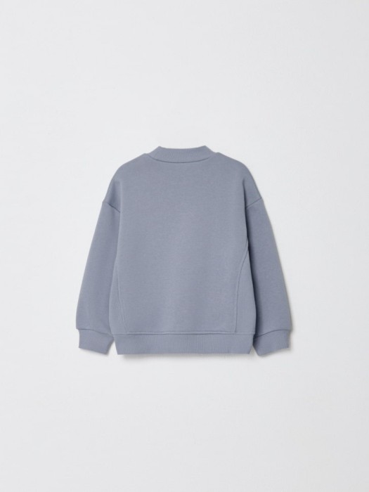 свитшот с воротником для мальчиков из хлопка спереди