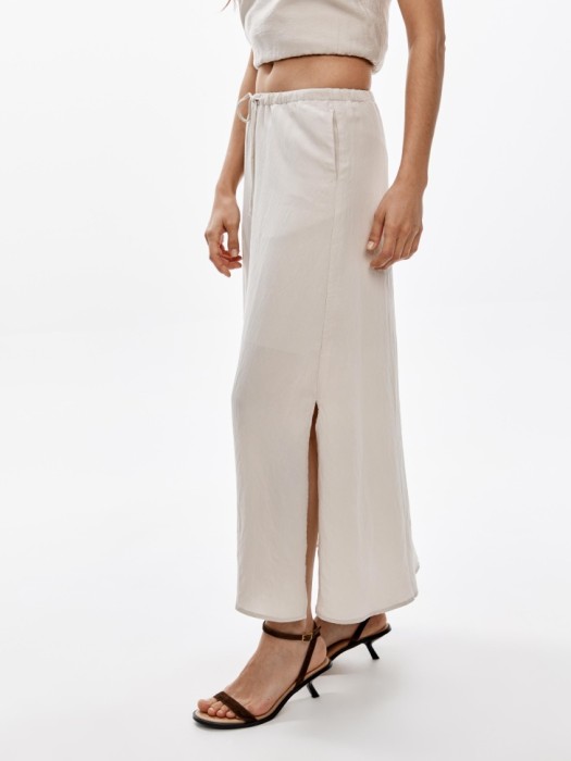 свободная юбка миди из жатой ткани из россии вид сбоку