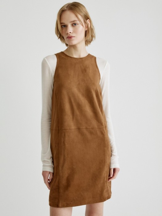 свободное платье из искусственной замши из россии вид сбоку