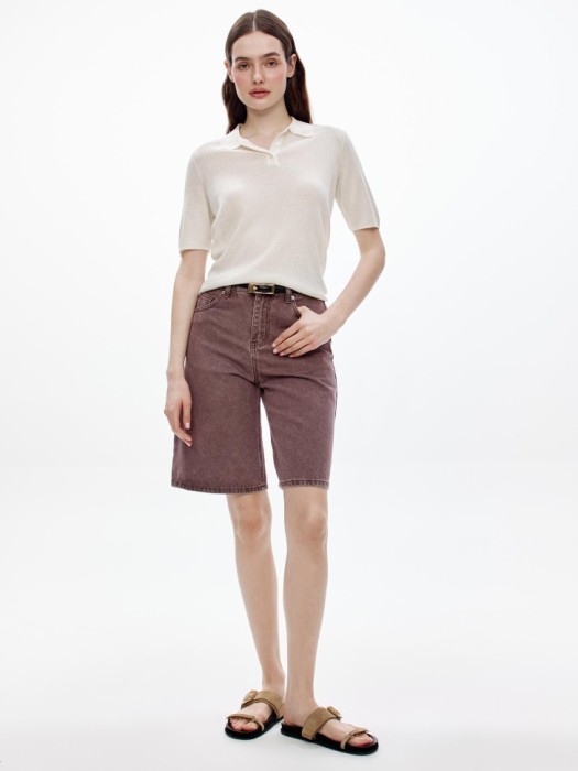 свободные джинсовые шорты бермуды с высокой посадкой 4640611027025 фотография