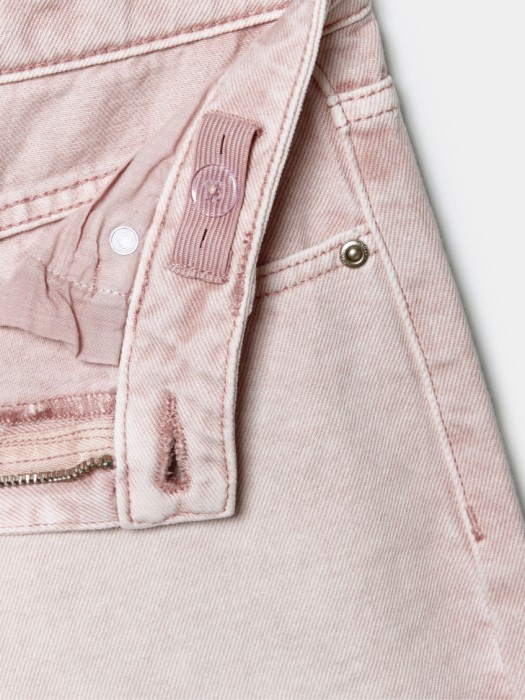 свободные джинсы багги для девочек из хлопка спереди