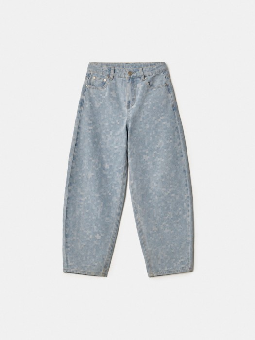 свободные джинсы багги из жаккардового денима для мальчиков 4610517529077 фотография