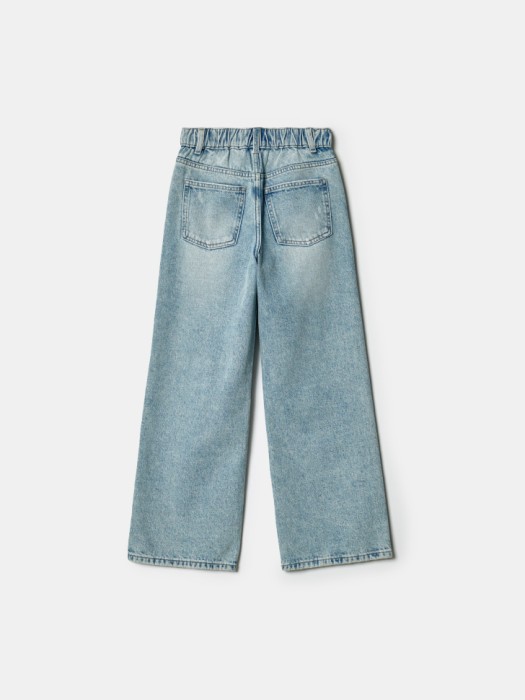 свободные джинсы с потертостями для девочек по цене 2999 руб вид справа