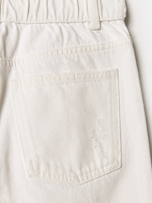 свободные джинсы с потертостями для девочек винтажного стиля с лицевой стороны