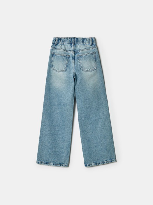 свободные джинсы с потертостями для девочек по цене 2999 руб вид справа