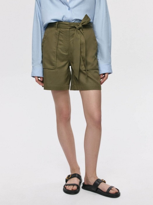 свободные шорты из смесового тенселя 4680704783094 фотография