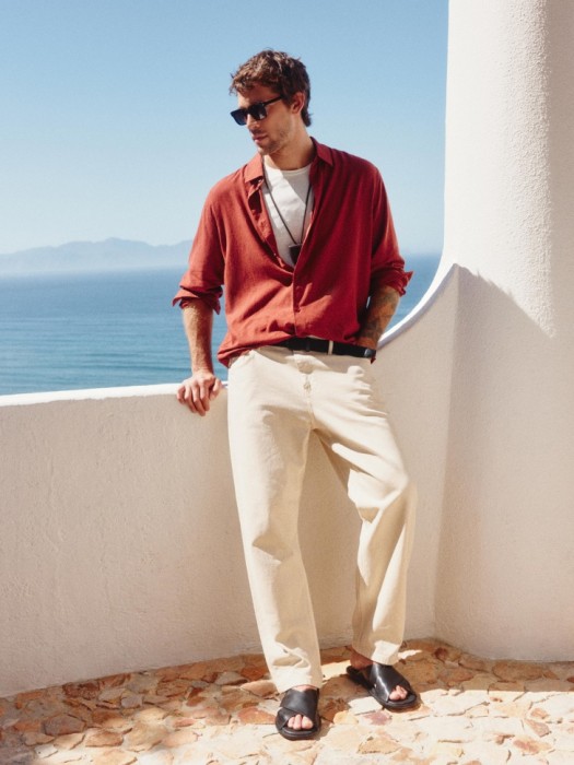 свободные укороченные джинсы из твила 4610517851949 фотография