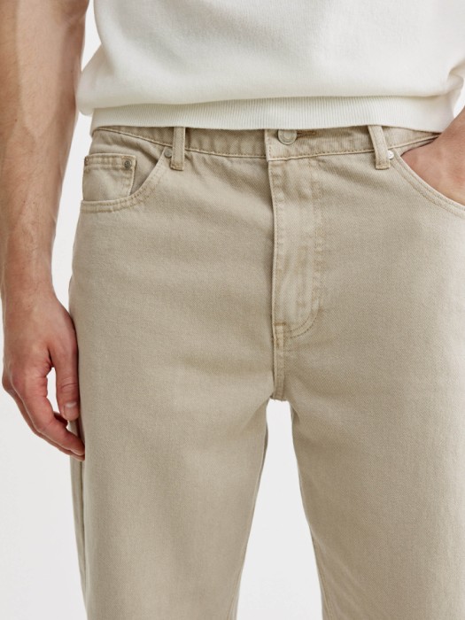 свободные укороченные джинсы из твила из россии вид сбоку