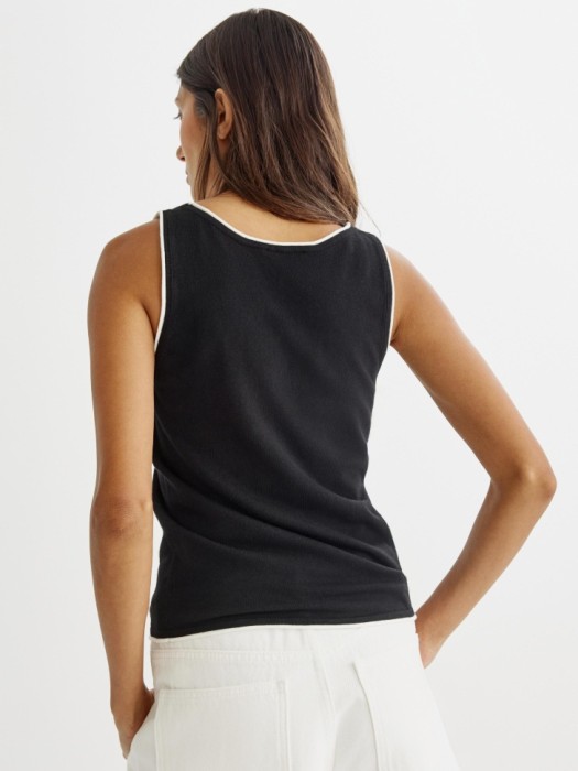 танк-топ с контрастной окантовкой из россии вид сбоку