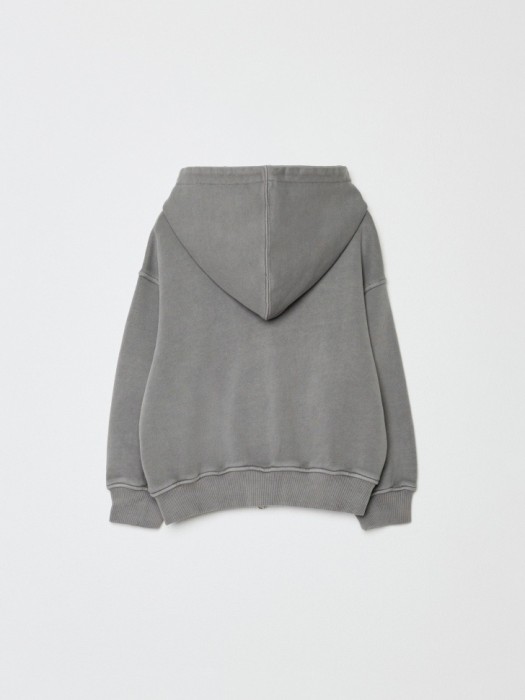 толстовка на молнии с принтом для девочек из хлопка спереди