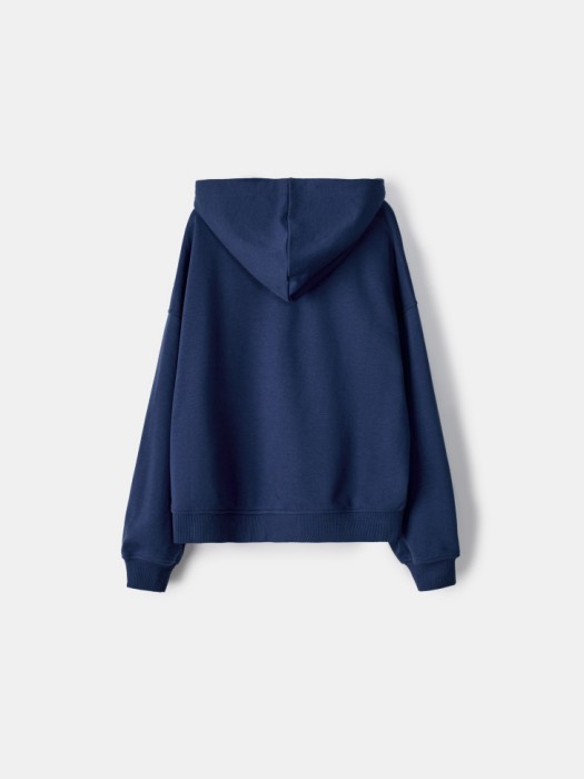 толстовка оверсайз на молнии для девочек от бренда sela вид слева