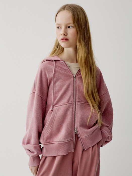 толстовка оверсайз с эффектом кислотной стирки для девочек 4610517661012 фотография