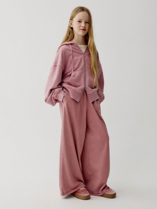 толстовка оверсайз с эффектом кислотной стирки для девочек от бренда sela вид слева