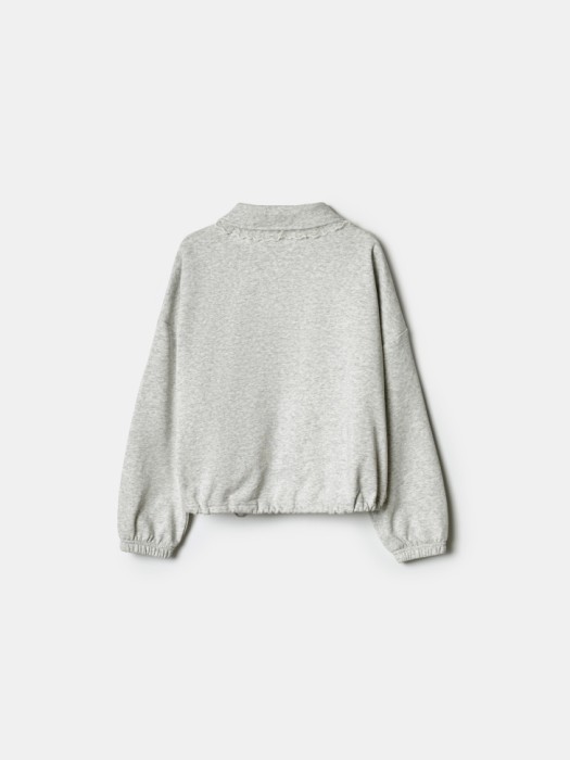 толстовка с воротником для девочек из россии вид сбоку