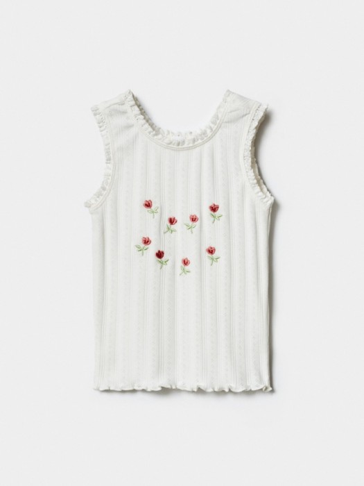 топ из ажурного трикотажа с вышивкой для девочек по цене 899 руб вид справа