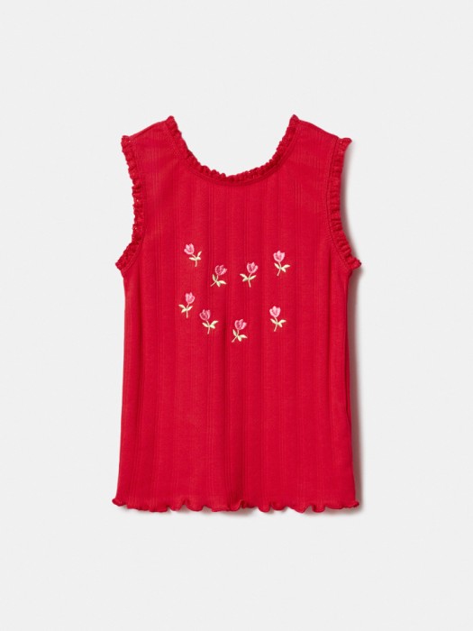 топ из ажурного трикотажа с вышивкой для девочек по цене 899 руб вид справа