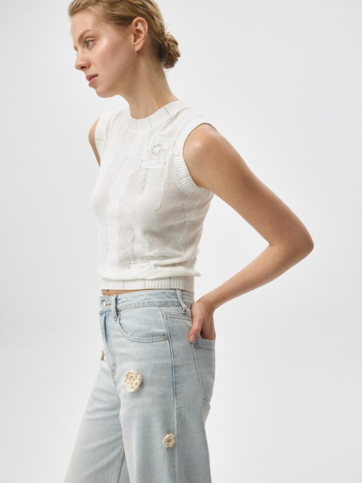 топ кроше из хлопка из россии вид сбоку