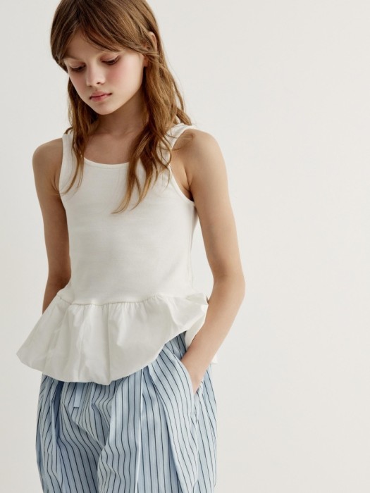 топ с хлопковой баской для девочек 4610517722768 фотография