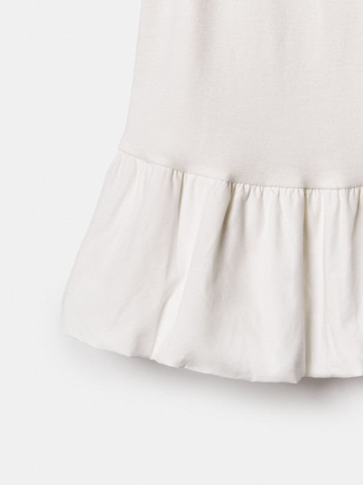 топ с хлопковой баской для девочек из хлопка спереди