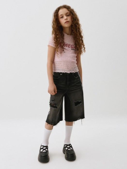 топ с принтом для девочек от бренда sela вид слева