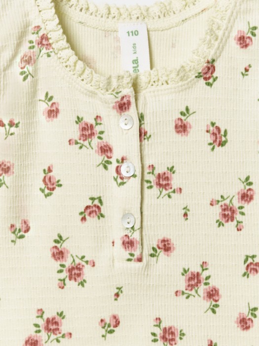 топ с принтом для девочек из хлопка спереди