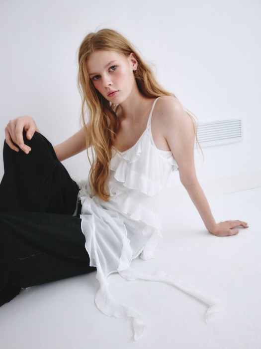 топ шифоновый с воланами из линейки  young 4680798769912 фотография