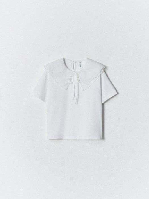 трикотажная блузка с воротником для девочек по цене 1399 руб вид справа