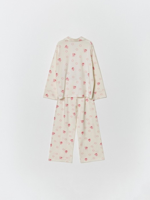 трикотажная пижама для девочек с принтом  x смешарики по цене 2499 руб вид справа