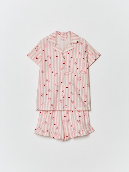 трикотажная пижама для девочек с принтом  x смешарики 4610517203489 фотография