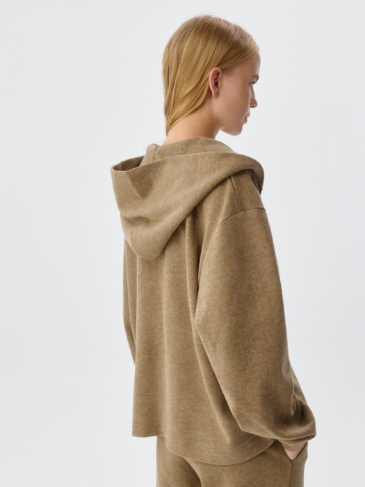 трикотажное худи оверсайз на молнии по цене 1999 руб вид справа