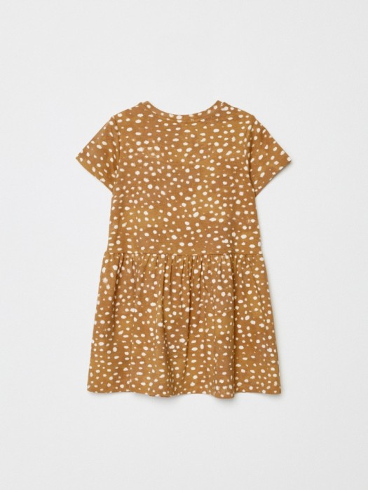 трикотажное платье с принтом для девочек из россии вид сбоку