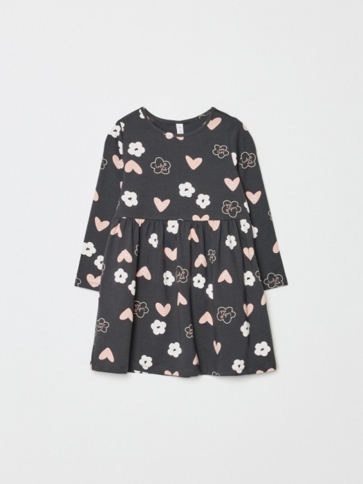 трикотажное платье с принтом для девочек 4610517162540 фотография