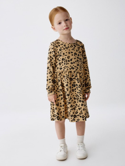 трикотажное платье с принтом для девочек 4680798471440 фотография