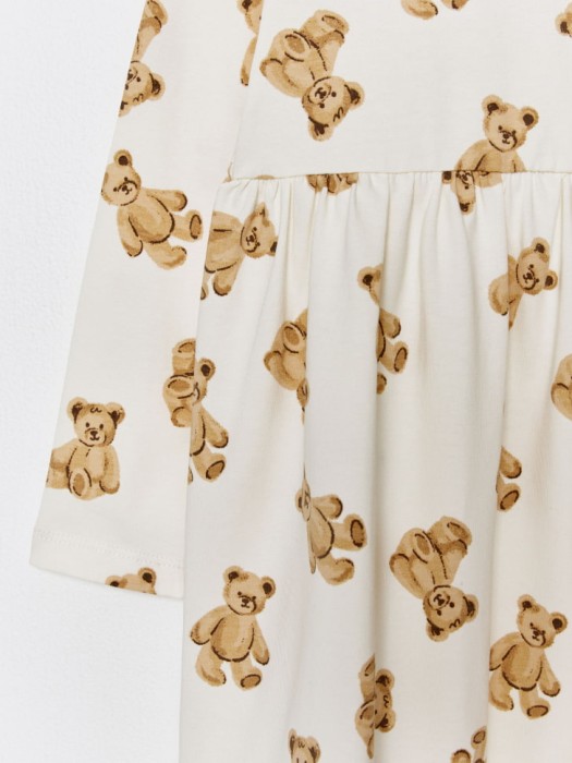 трикотажное платье с принтом для девочек по цене 699 руб вид справа