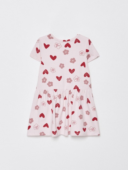трикотажное платье с принтом для девочек от бренда sela вид слева