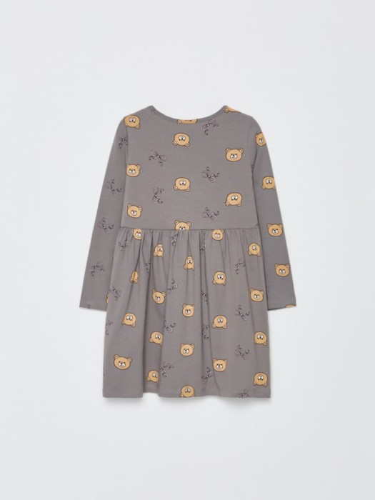 трикотажное платье с принтом для девочек по цене 699 руб вид справа
