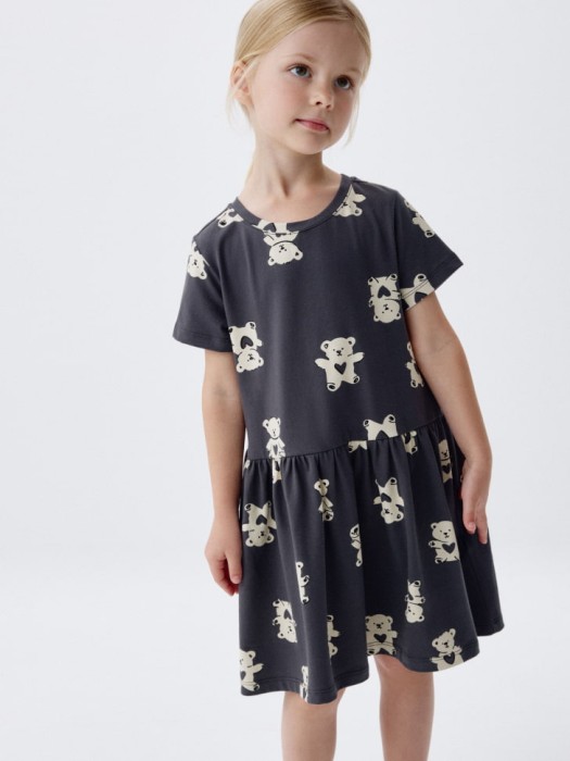 трикотажное платье с принтом для девочек 4680798744735 фотография
