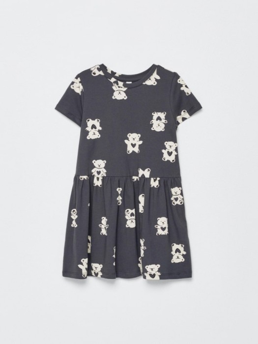 трикотажное платье с принтом для девочек по цене 899 руб вид справа