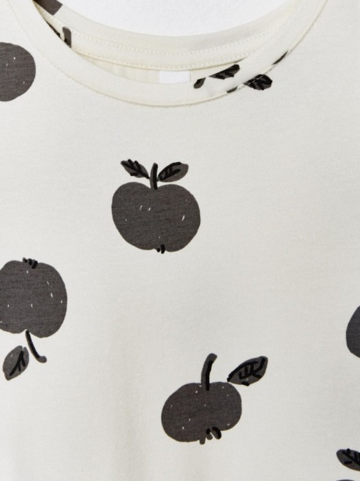 трикотажное платье с принтом для девочек из хлопка спереди