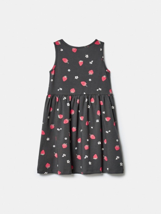 трикотажное платье с принтом для девочек от бренда sela вид слева
