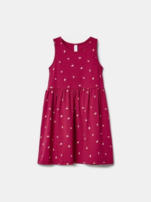 трикотажное платье с принтом для девочек по цене 899 руб вид справа