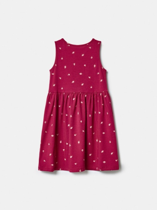 трикотажное платье с принтом для девочек из россии вид сбоку