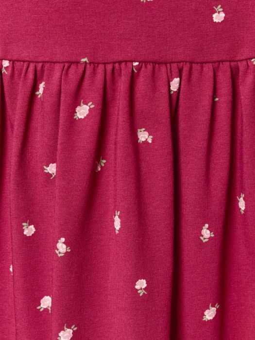 трикотажное платье с принтом для девочек из хлопка спереди