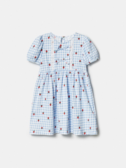 трикотажное платье с принтом для девочек из россии вид сбоку