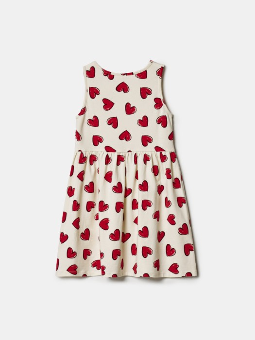 трикотажное платье с принтом для девочек от бренда sela вид слева