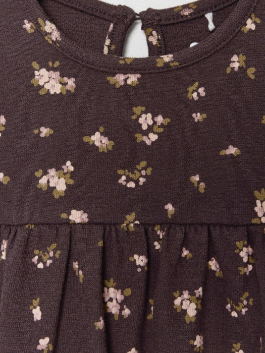 трикотажное платье с принтом для малышей из россии вид сбоку