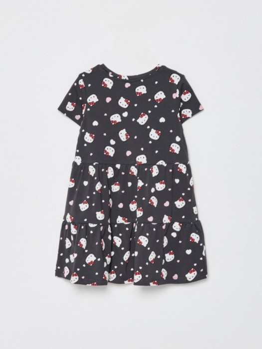 трикотажное платье с принтом hello kitty для девочек по цене 899 руб вид справа