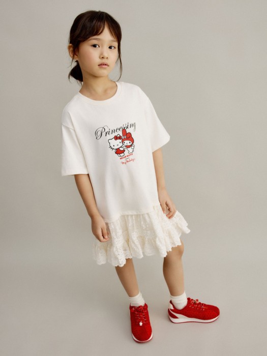 трикотажное платье с принтом hello kitty my melody для девочек 4610517970015 фотография