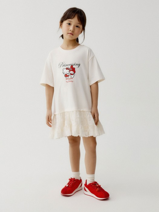 трикотажное платье с принтом hello kitty my melody для девочек по цене 1699 руб вид справа